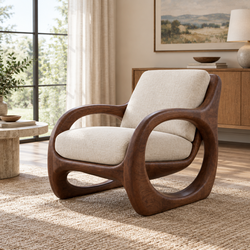 Atelier Hoop Lounge Chair side view