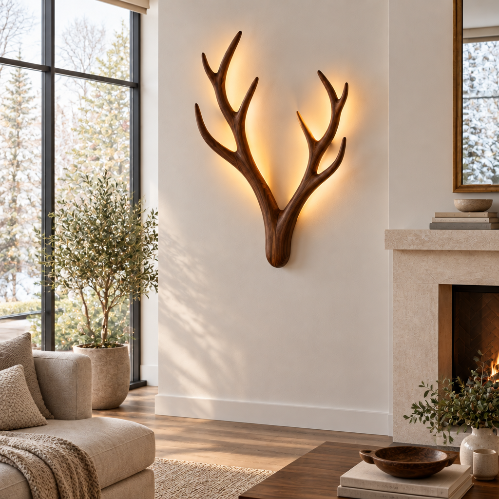 Atelier Antler Branch Wall Sconce in use
