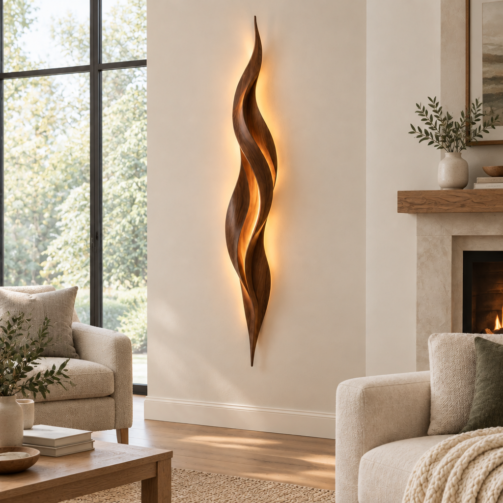 Atelier Flame Wall Light in use
