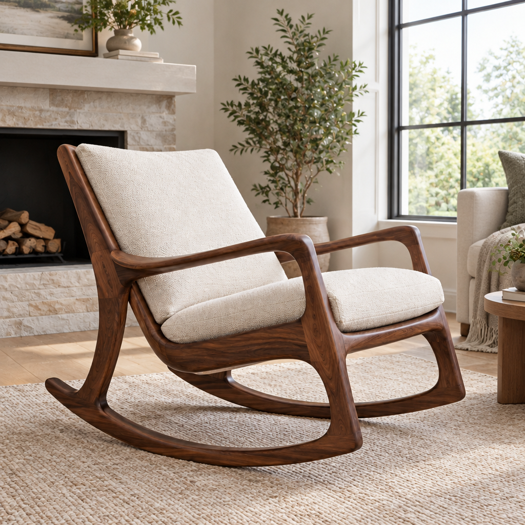Atelier Sculpted Rocking Chair in a living space