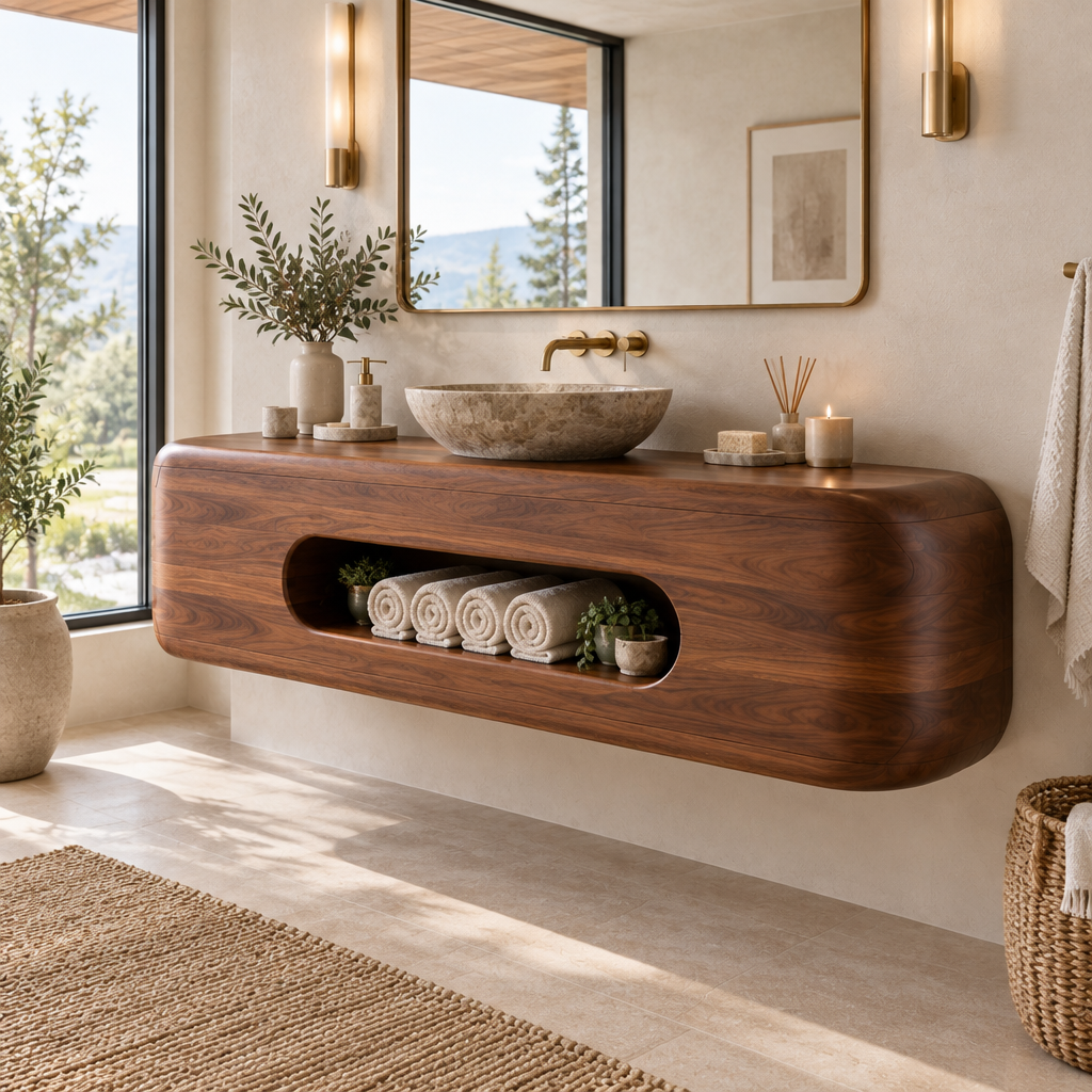 Atelier Hollow Niche Floating Vanity side view