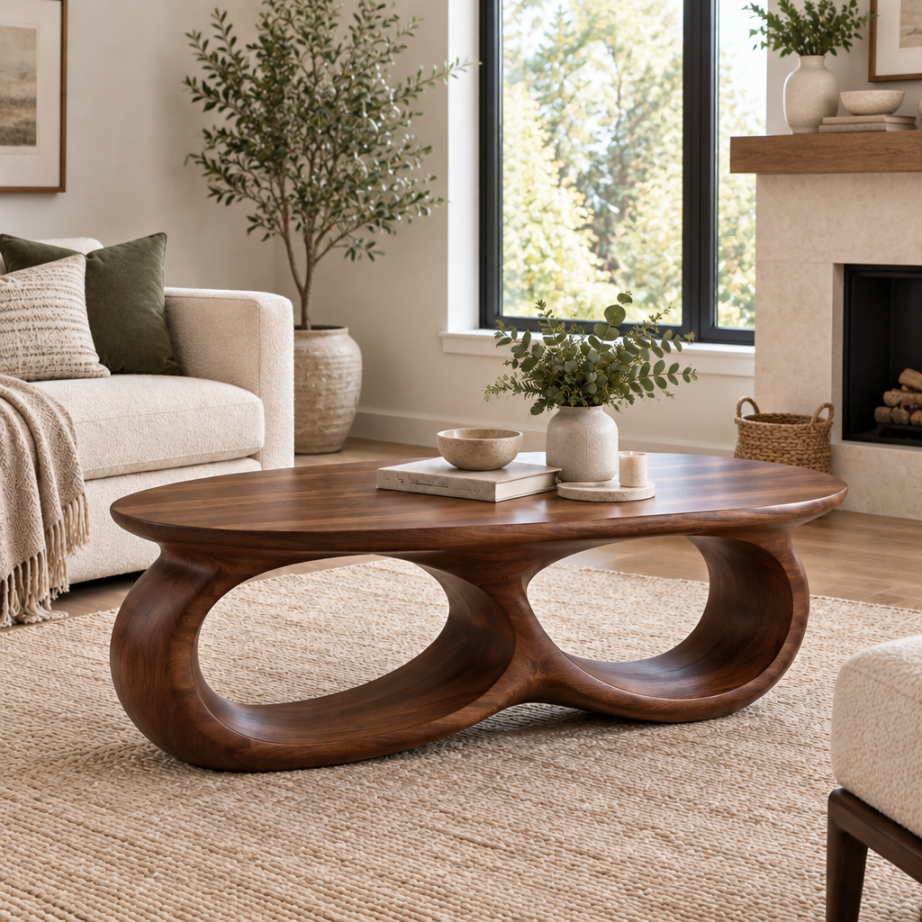 Atelier Double-Loop Coffee Table in a living space