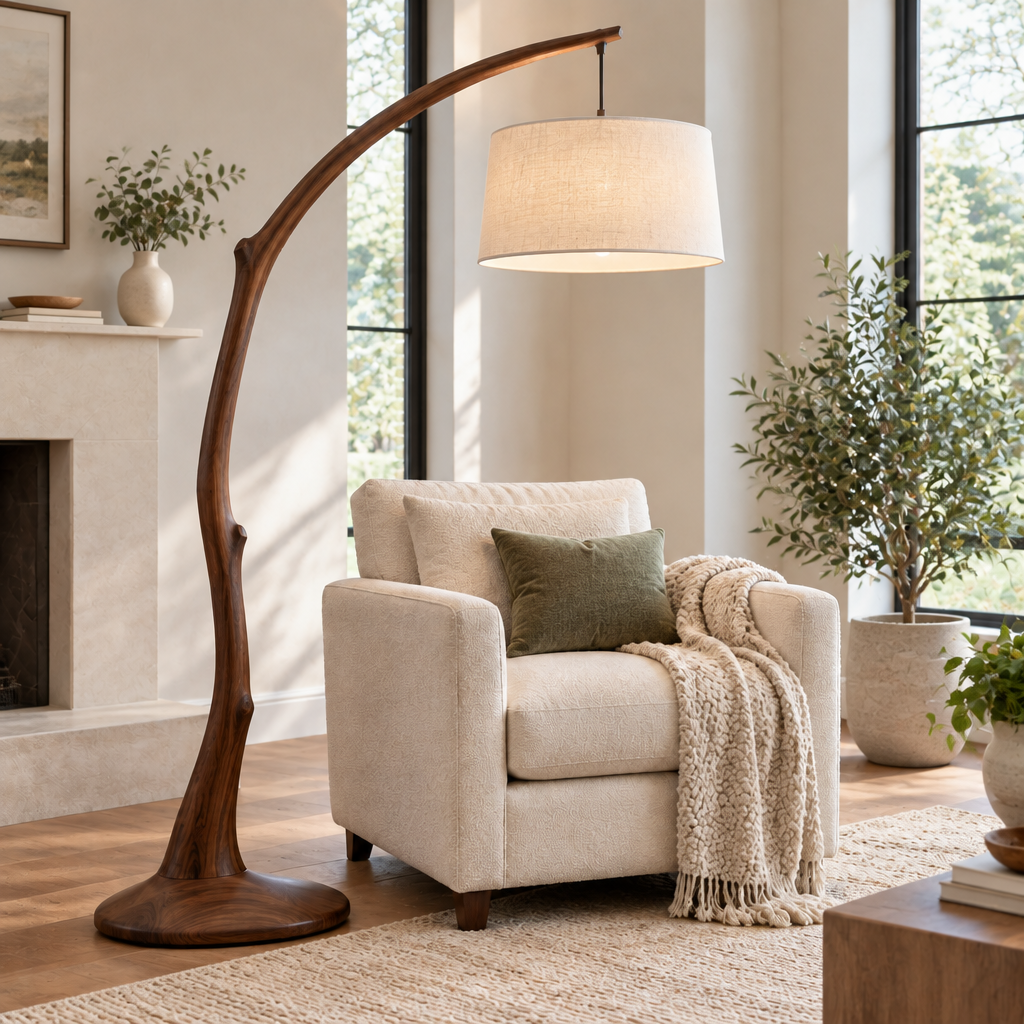 Atelier Arching Branch Floor Lamp in a living space