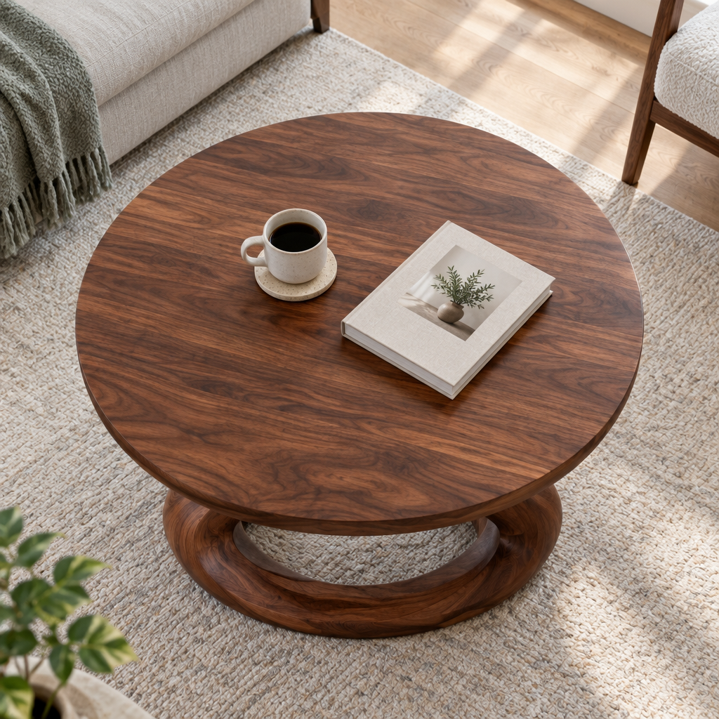 Atelier Orbit Round Coffee Table in use