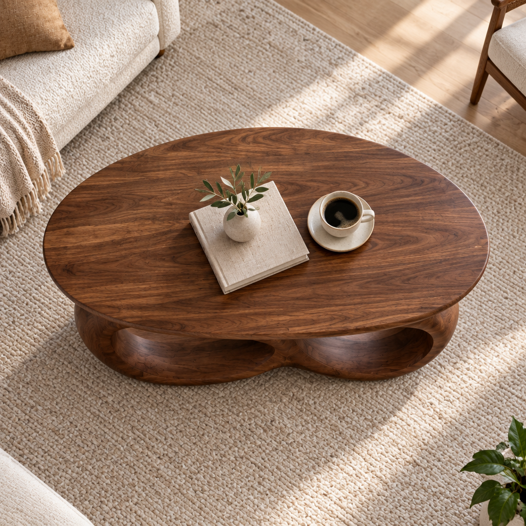 Atelier Double-Loop Coffee Table in use