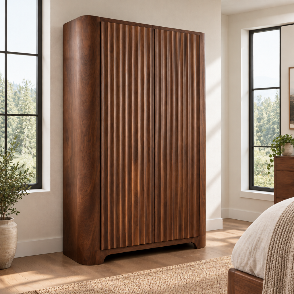 Atelier Sculpted Armoire Wardrobe in a living space