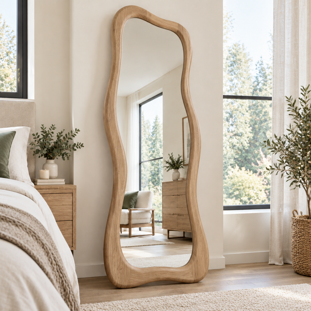 Atelier Organic Floor Mirror in Natural Oak finish