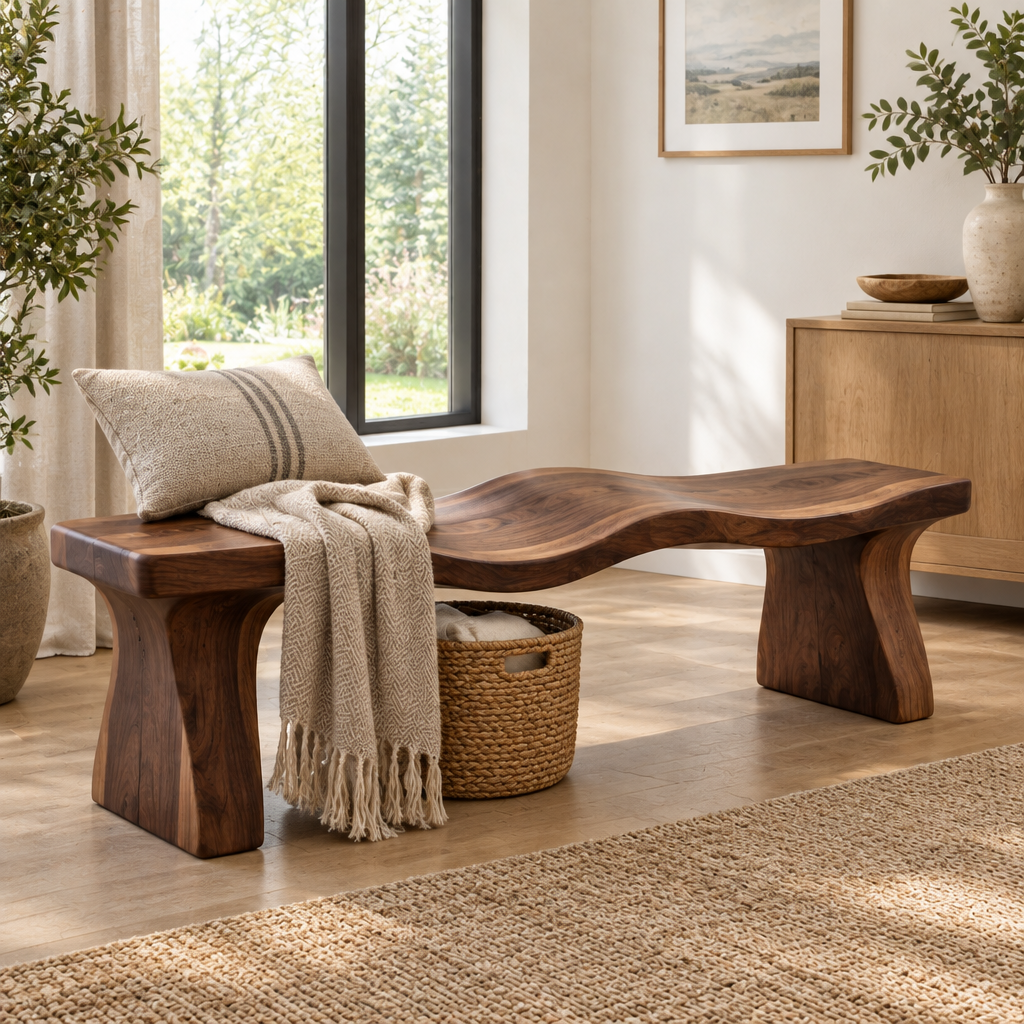 Atelier Wave Entry Bench in use