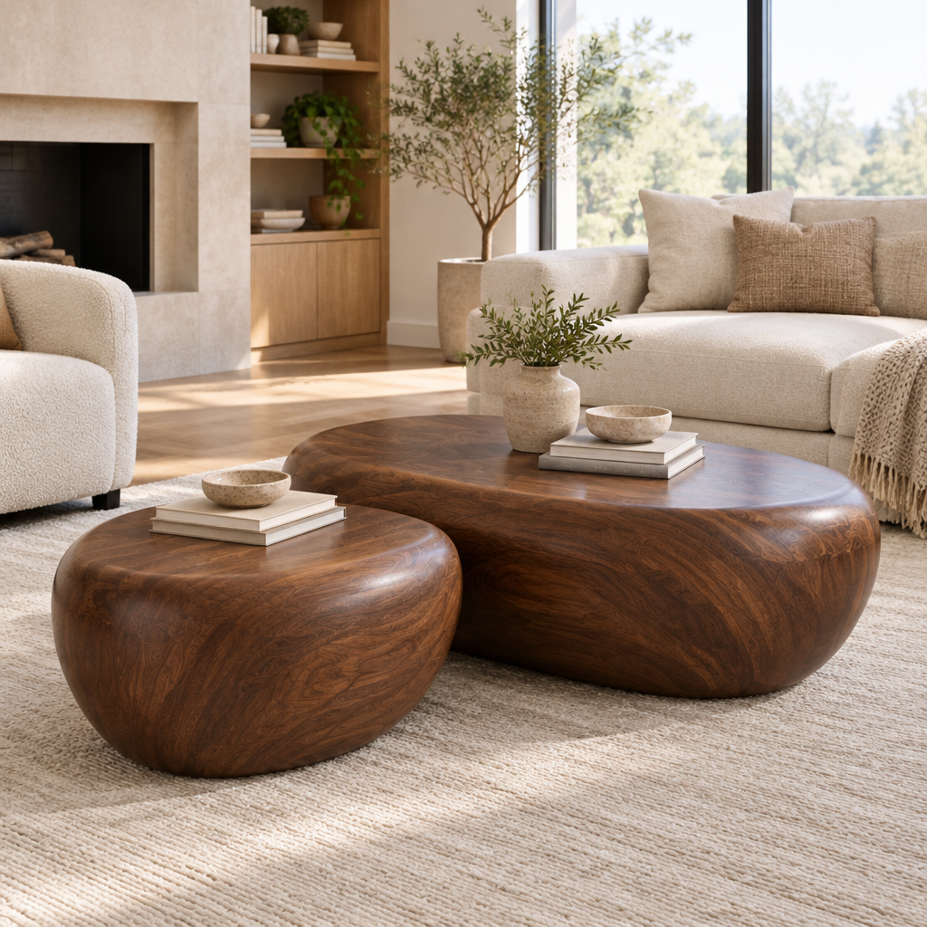 Atelier Pebble Nesting Coffee Tables side view