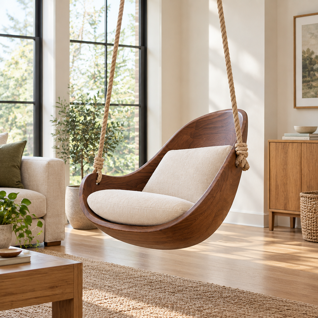 Atelier Hanging Lounge Swing side view