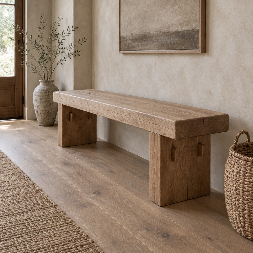 Basalt Solid Oak Bench