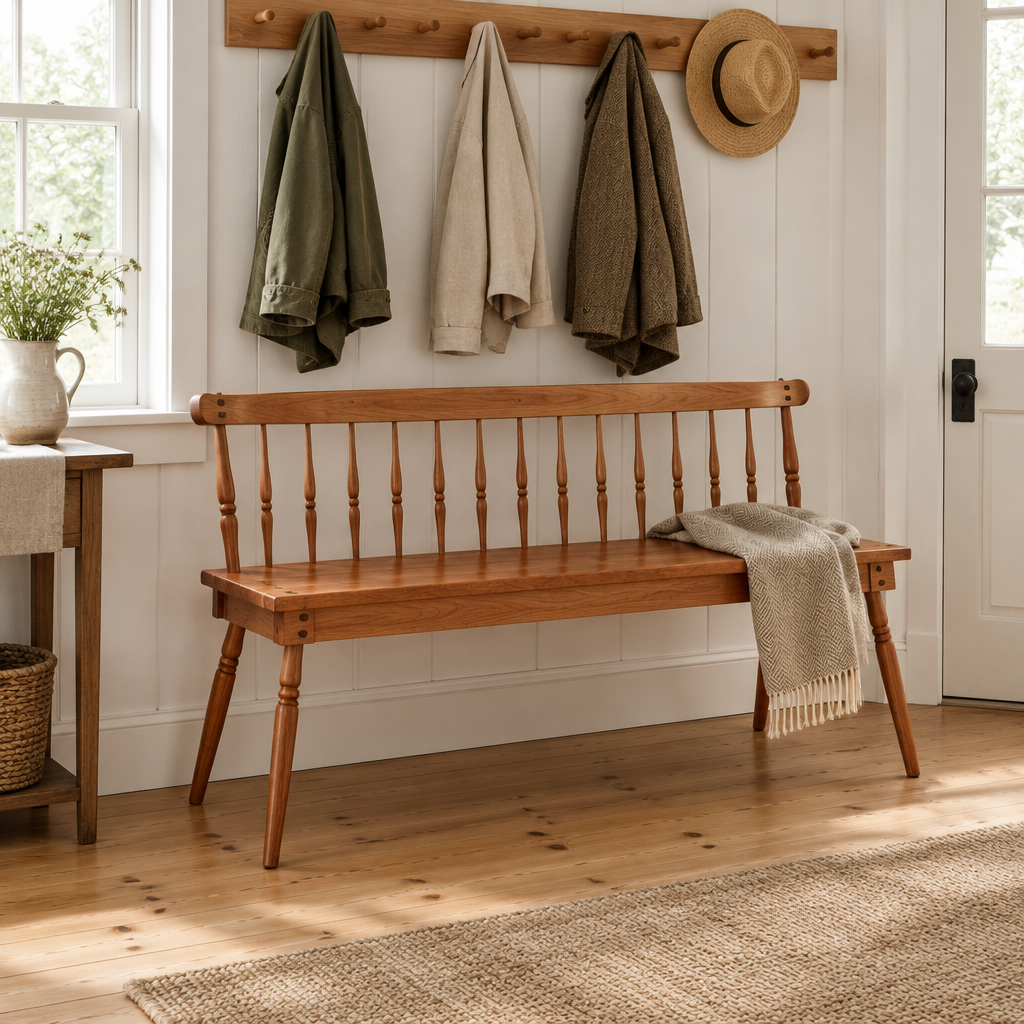 Linden Spindle Entry Bench