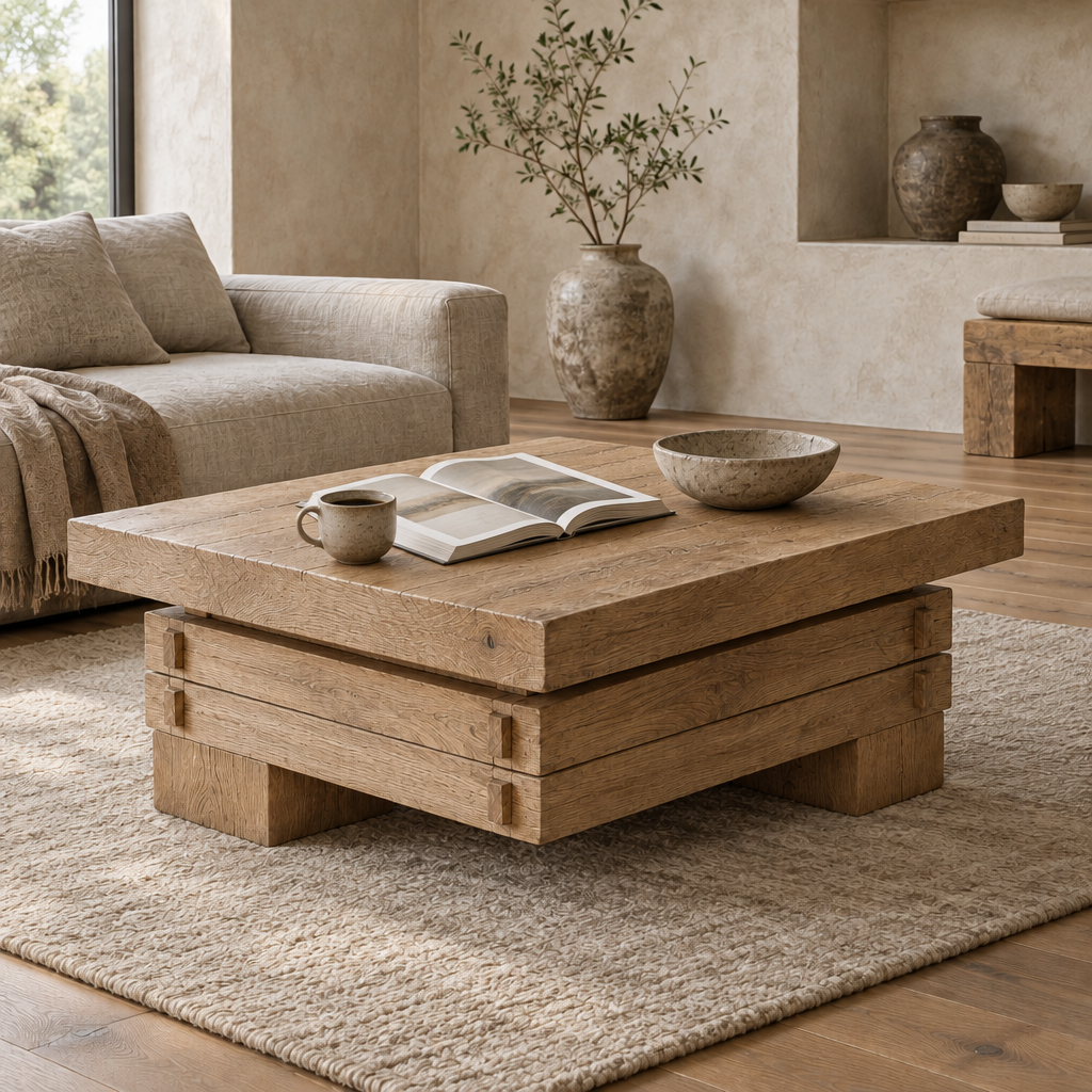 Basalt Block Coffee Table in use