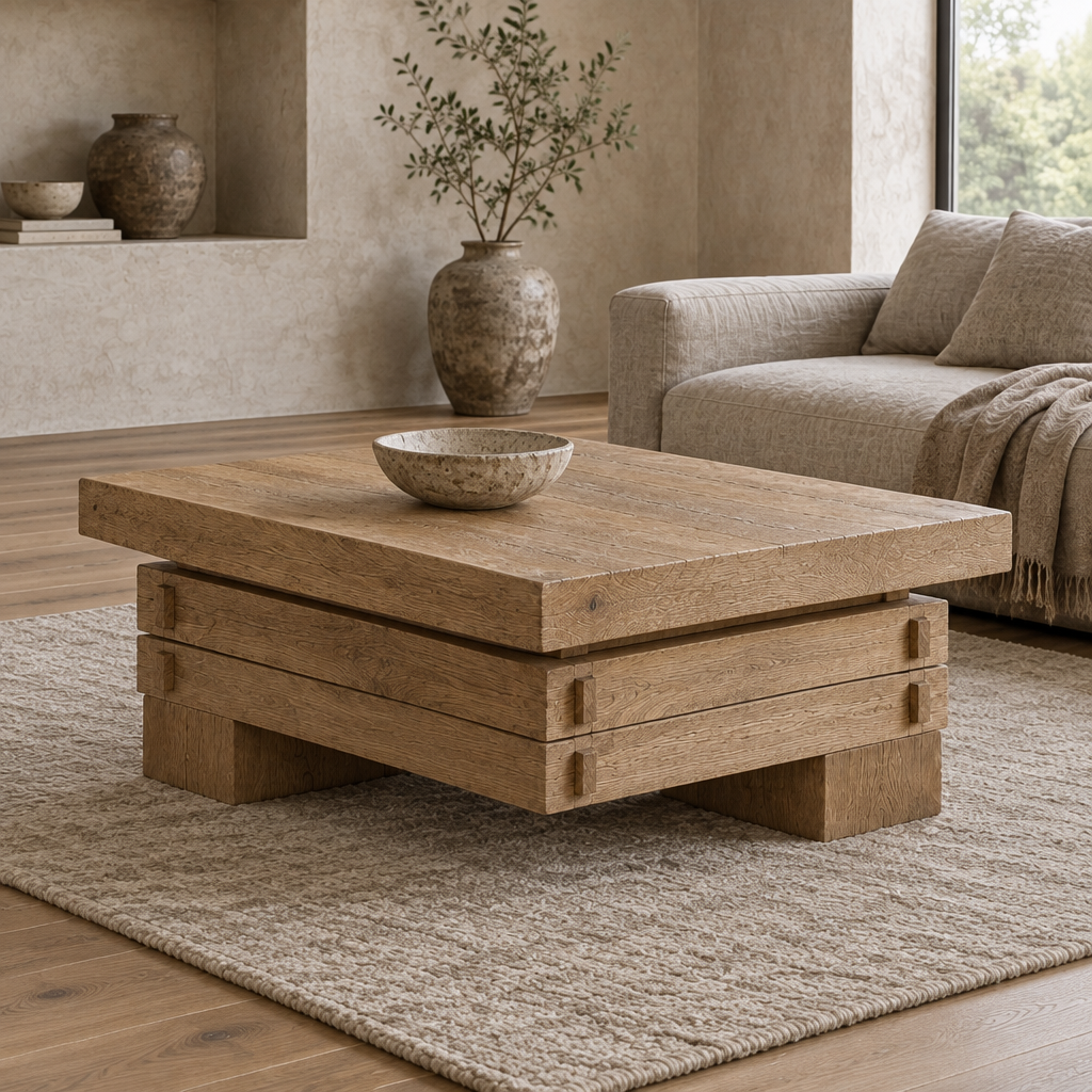 Basalt Block Coffee Table side view