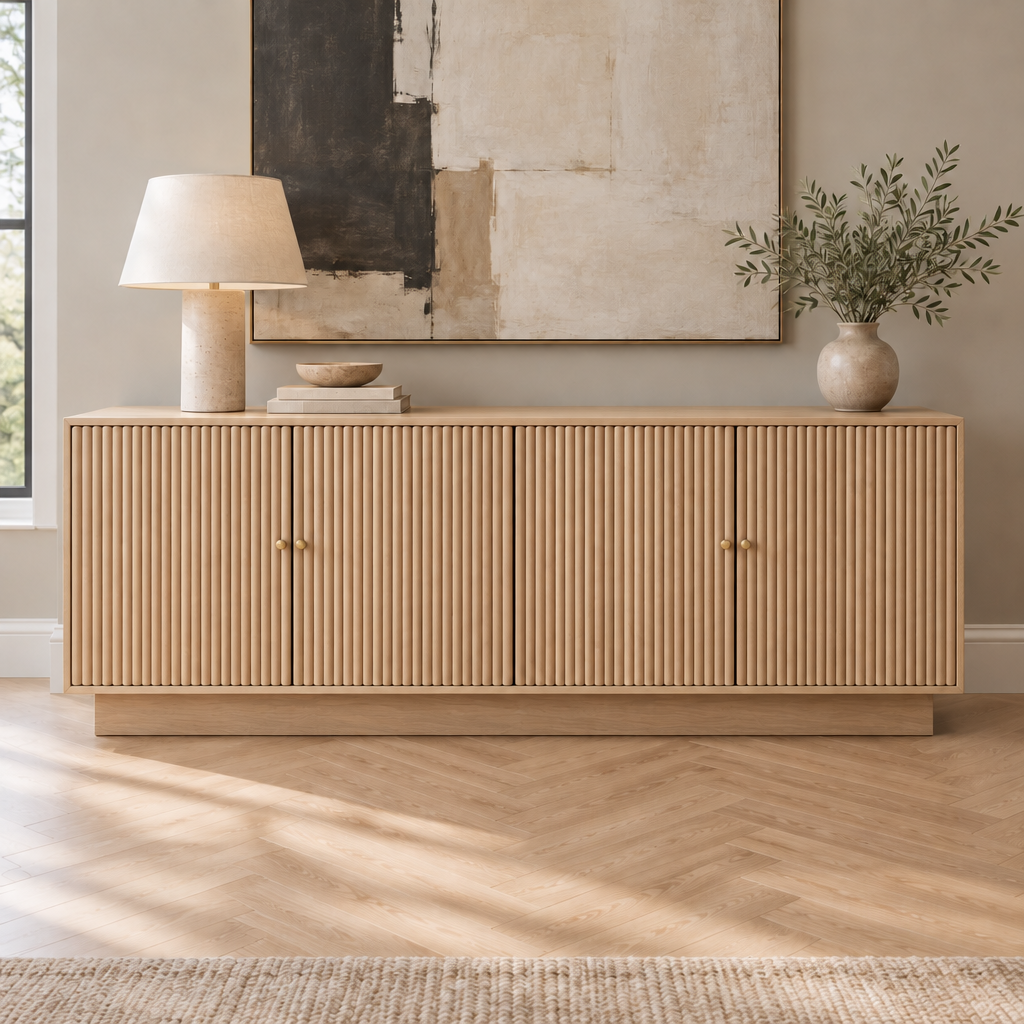 Arden Fluted Sideboard in Natural Oak finish