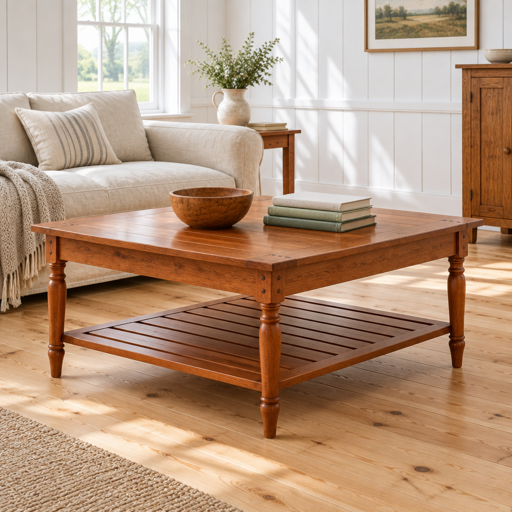 Linden Spindle Coffee Table side view