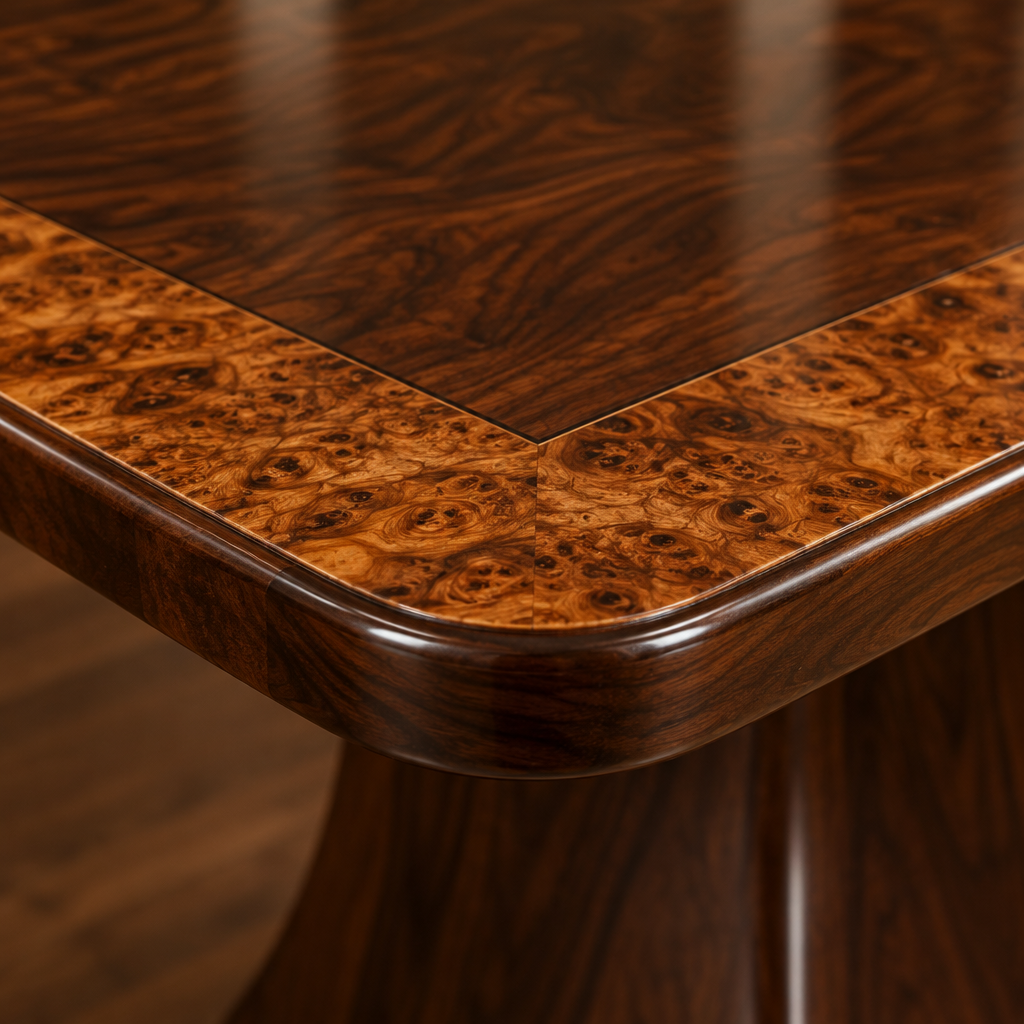 Sable Walnut Dining Table wood grain close-up