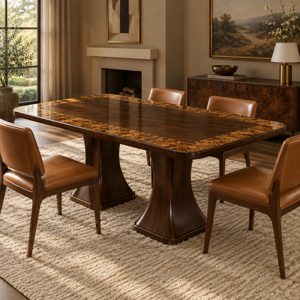 Sable Walnut Dining Table side view
