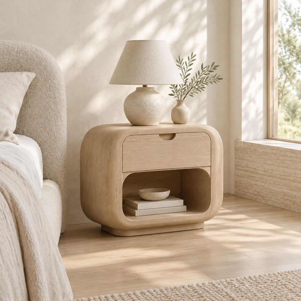 Cove Pill Nightstand side view