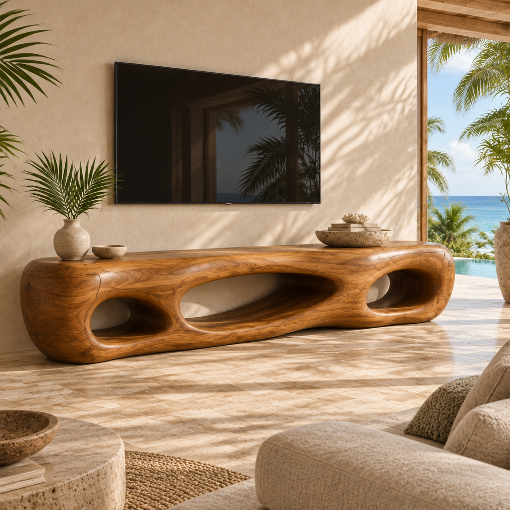 Solana Sea-Cave Media Console side view
