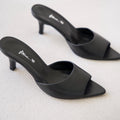 Suri Kitten Heel Suede Mule, Taupe