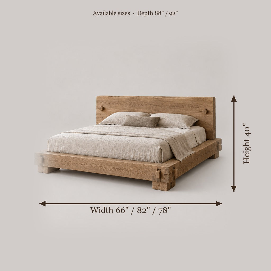 Basalt Plinth Bed size chart