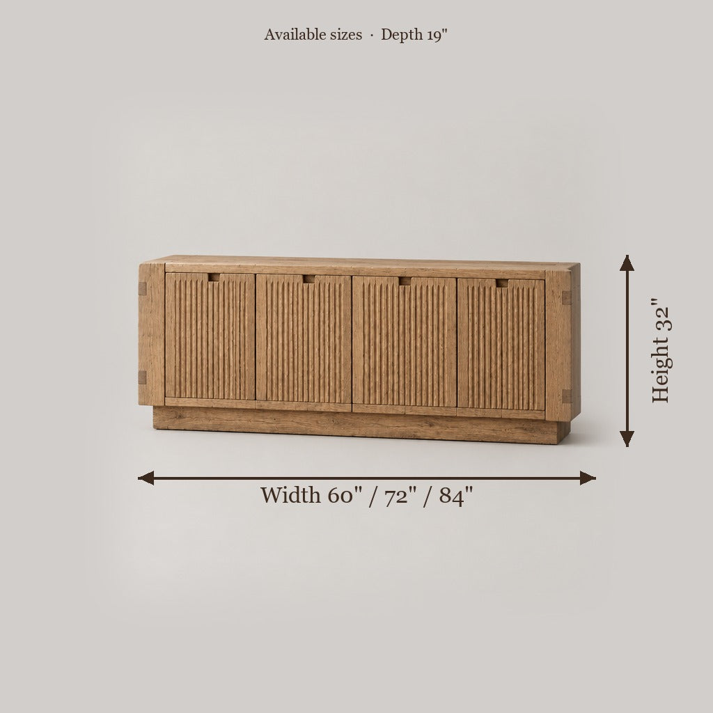 Basalt Board Sideboard size chart