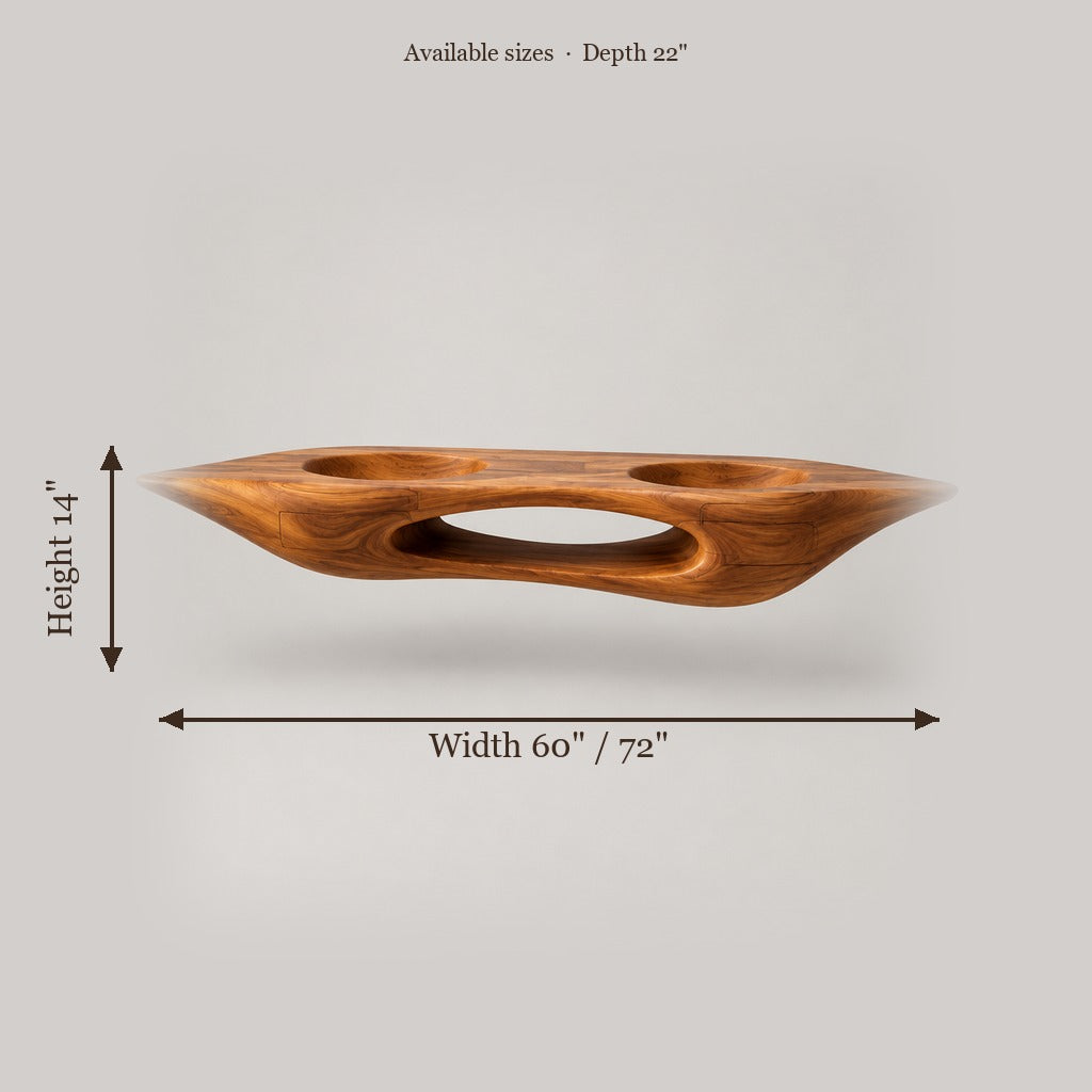 Solana Manta Double Vanity size chart