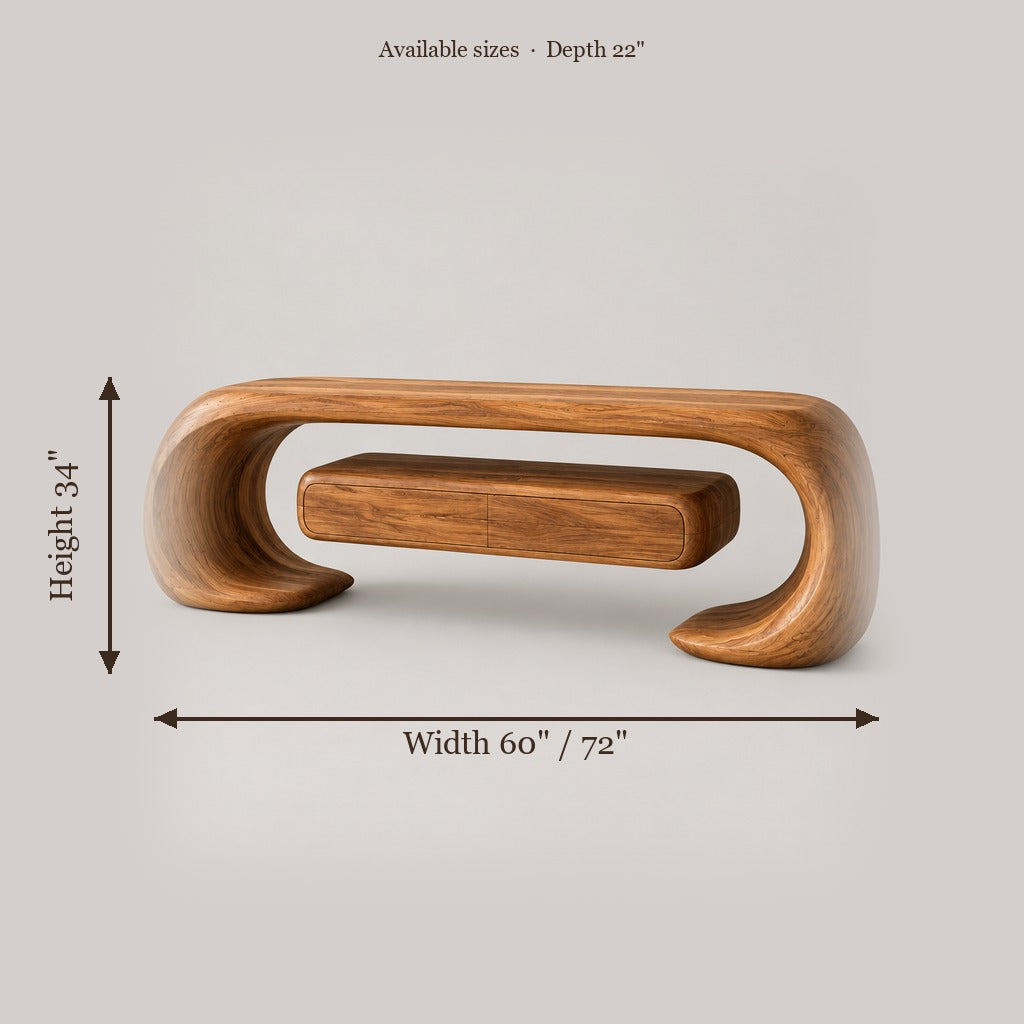 Solana Ribbon Loop Double Vanity size chart