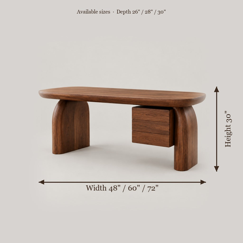 Atelier Arc Executive Desk size chart