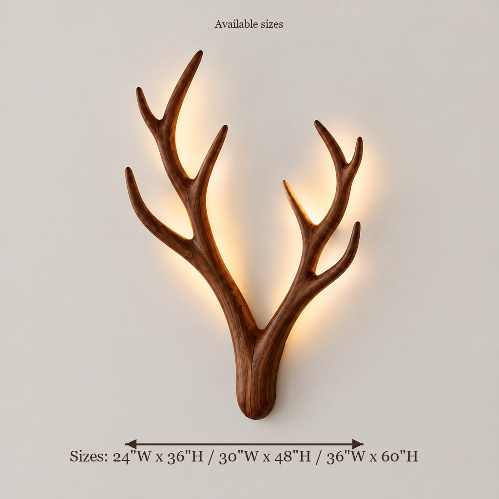 Atelier Antler Branch Wall Sconce size chart