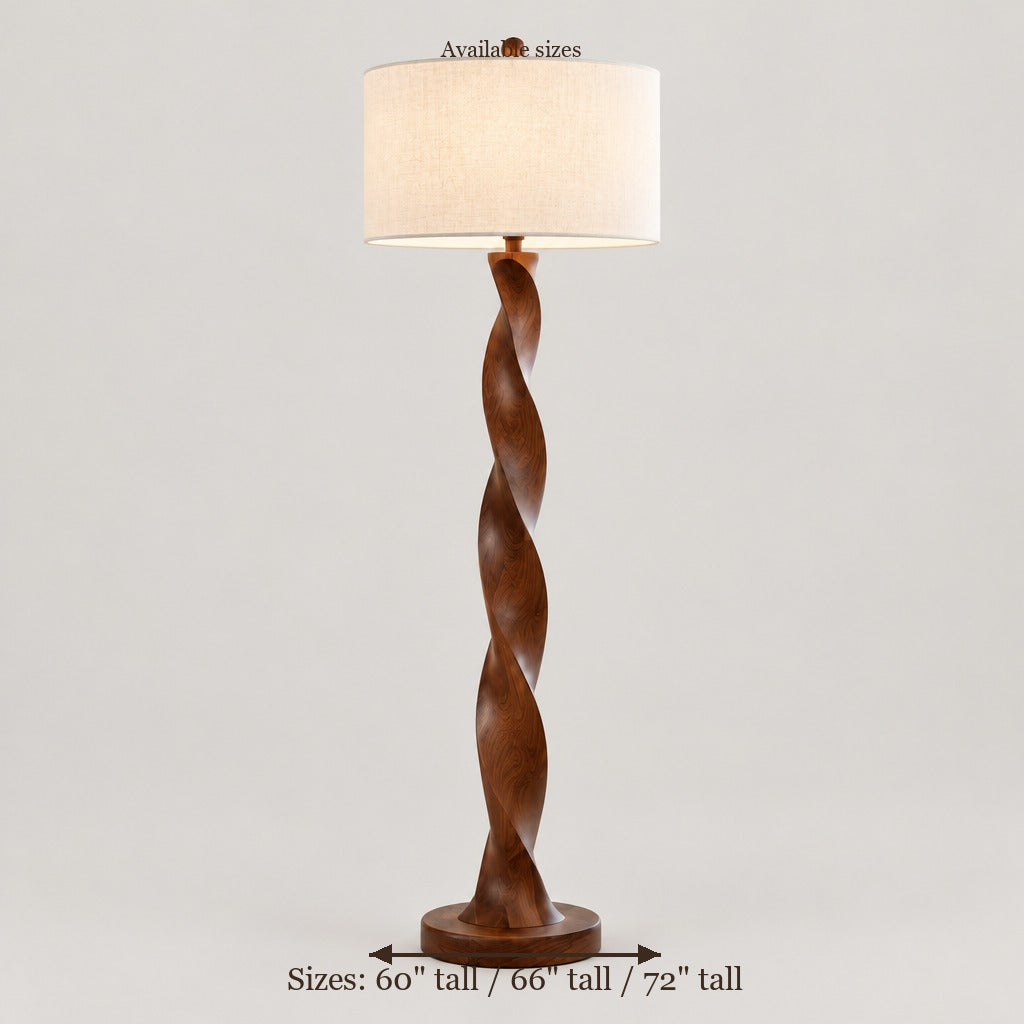 Atelier Twisted Floor Lamp size chart