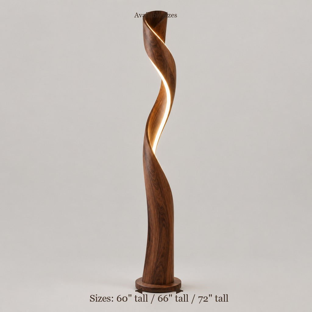 Atelier Ribbon LED Floor Lamp size chart