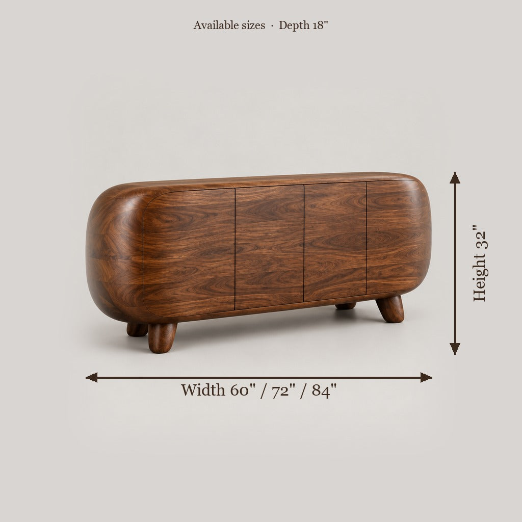 Atelier Pebble Sideboard size chart