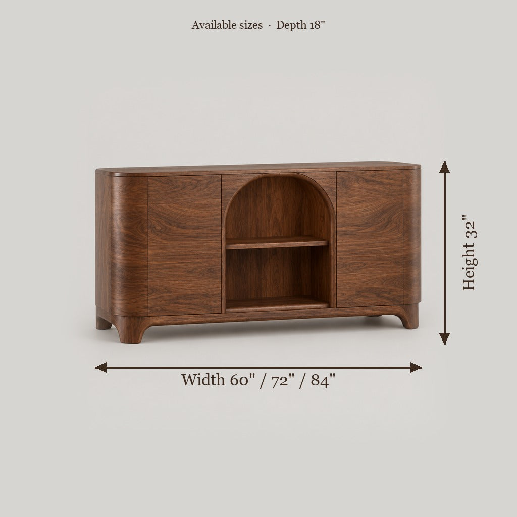 Atelier Arched Bar Sideboard size chart