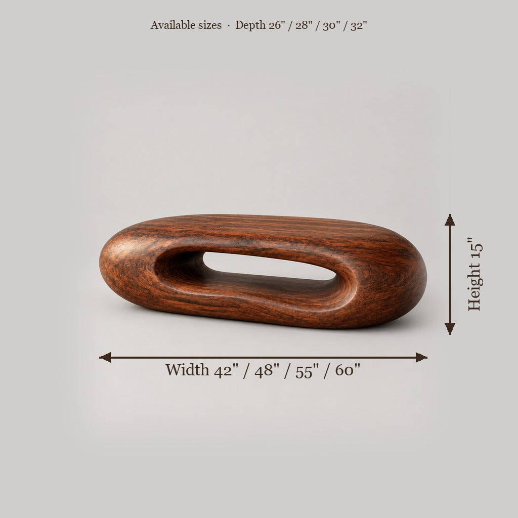Mojave Pebble Coffee Table size chart