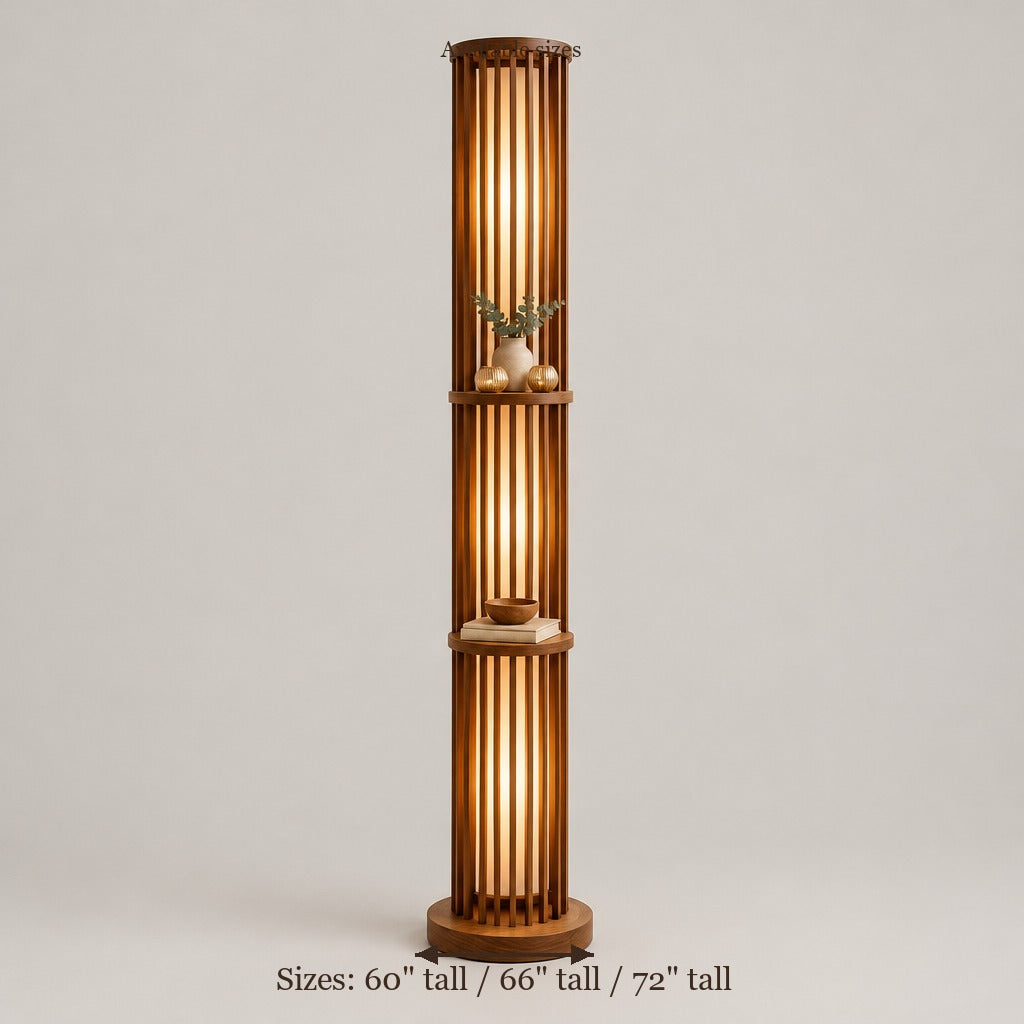 Halden Slatted Floor Lamp size chart